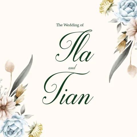 Foto sampul undangan Tian & Ila