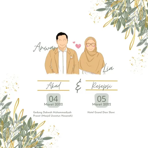 Foto sampul undangan Anwar & Lia