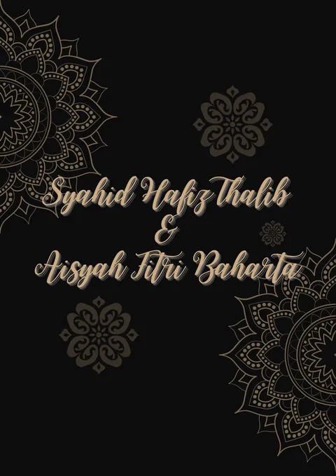 Foto sampul undangan Aisyah Fitri Baharta & Syahid Hafiz Thalib