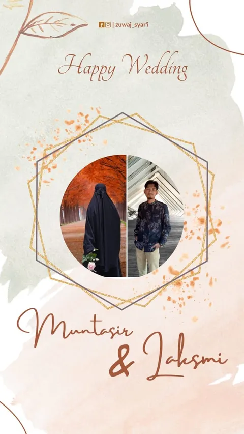 Foto sampul undangan Laksmi & Muntasir