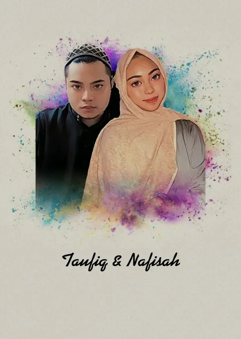 Foto sampul undangan Nafisah & Taufiq