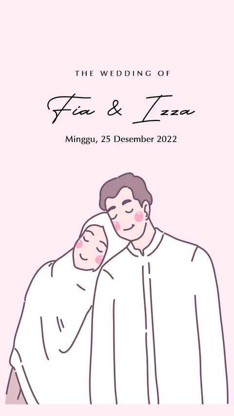 Foto sampul undangan Izza & Fia