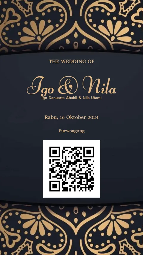 Foto sampul undangan Nila & Igo