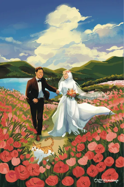 Foto sampul undangan Rizal & Izzah