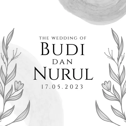 Foto sampul undangan Nurul & Budi