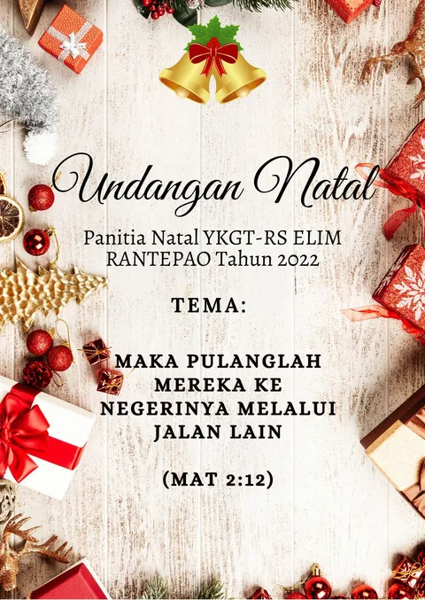 Foto sampul undangan Natal Elim