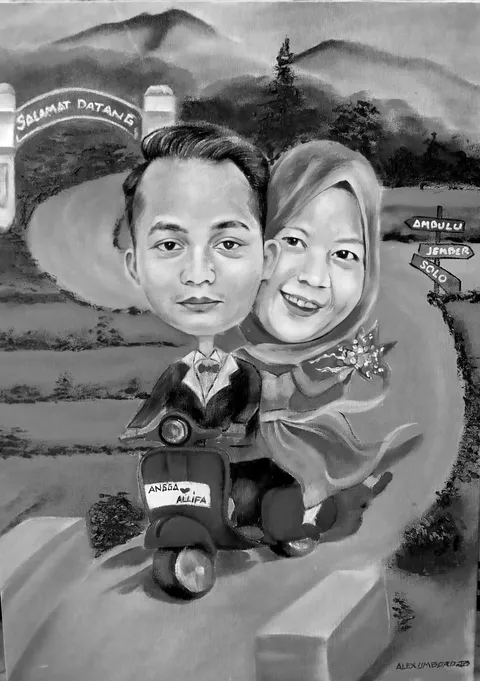 Foto sampul undangan Allifa & Angga