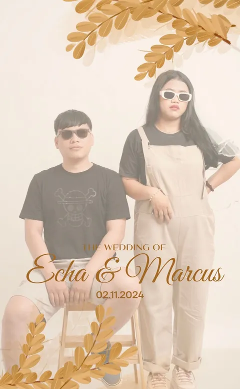 Foto sampul undangan Marcus & Echa