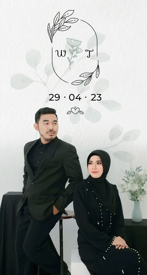 Foto sampul undangan Wahyu & Trias