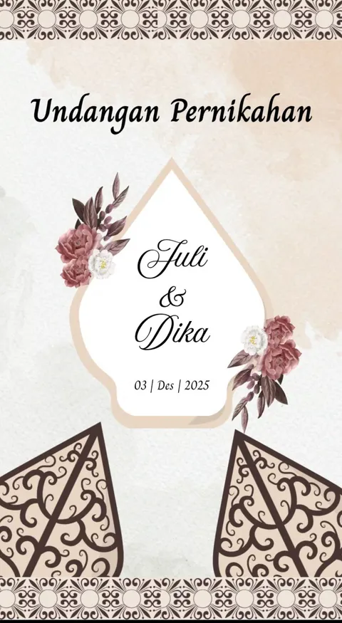 Foto sampul undangan Dika & Juli