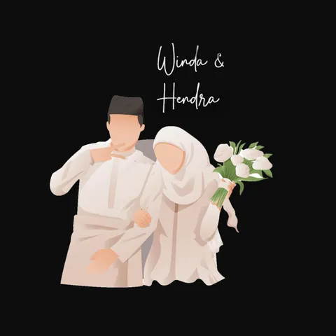 Foto sampul undangan Hendra & Winda