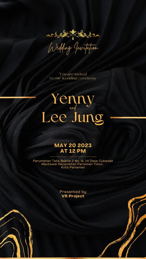 Foto sampul undangan Lee Jung & Yeni