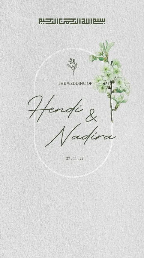 Foto sampul undangan Nadira & Hendi
