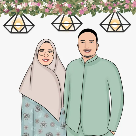 Foto sampul undangan Novia & Wildan