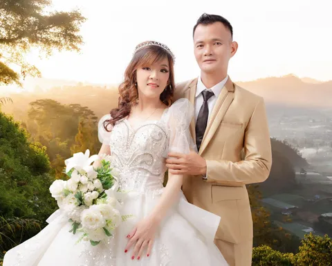 Foto sampul undangan Meixin & Agi