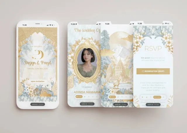Desain undangan Luxurious Javanese