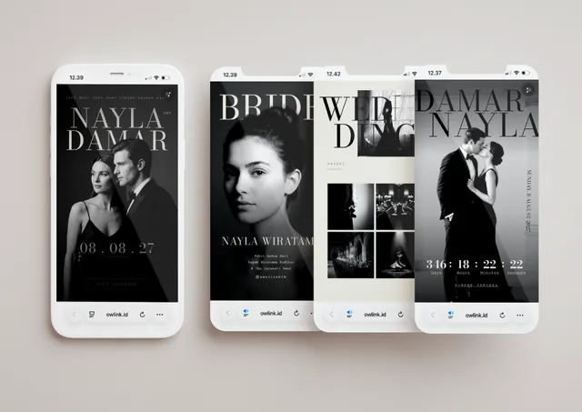 Desain undangan Vogue Noir (One Page)