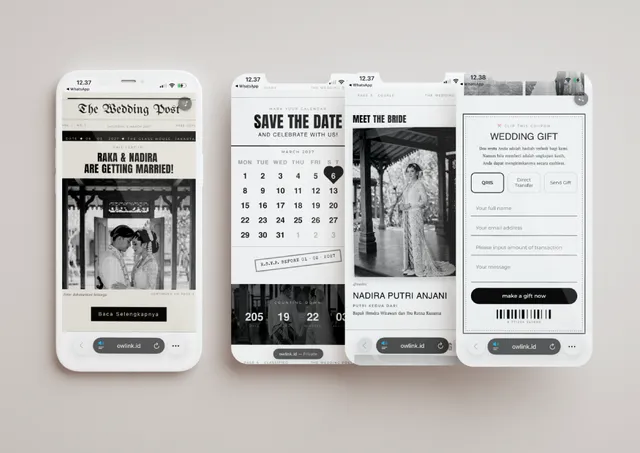 Desain undangan Retro Newspaper