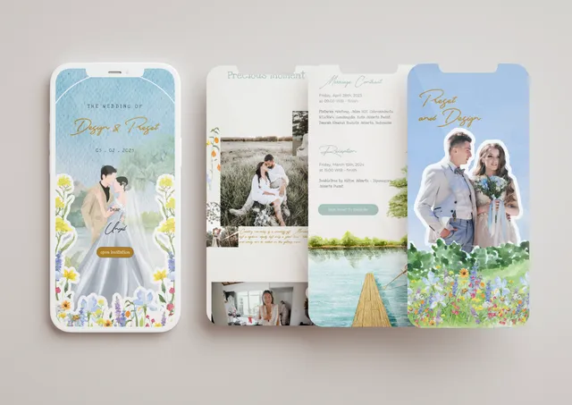 Desain undangan Joyfull Garden (Parallax)