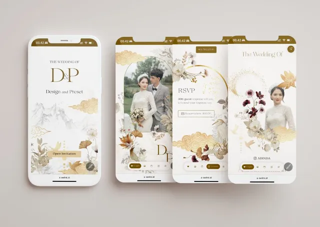 Desain undangan Golden Nocture